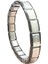 Çelik Bileklik İtalyan Charm Model Unisex Birbirine Geçmeli 18 cm Siyah Ortası Gümüş 1