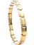 Çelik Bileklik İnce İtalyan Charm Model Unisex Birbirine Geçmeli 18 cm Altın Sarısı (Gold) 1