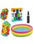 Activeshop 114 CMX25 cm Şişme Tabanlı Havuz+ 130 Adet Top+ Devir-Kazan Kutular ve El Pompası 1