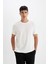 Regular Fit Bisiklet Yaka Kısa Kollu Krinkıl Tişört D6477AX24HS 1