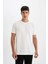 Regular Fit Bisiklet Yaka Kısa Kollu Krinkıl Tişört D6477AX24HS 3