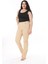 Kadın Büyük Beden Camel Yüksek Bel 5 Cepli Likralı Gabardin Pantolon 65N38731 2