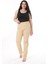 Kadın Büyük Beden Camel Yüksek Bel 5 Cepli Likralı Gabardin Pantolon 65N38731 4