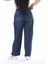 Kadın Büyük Beden Lacivert Yüksek Bel 5 Cepli Kot Pantolon 65N38301 9