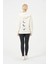 Krem Baskılı Kapüşonlu Fermuarlı Mevsimlik Oversize Sweatshirt 1