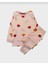 Kız Çocuk Pembe Çilek Desenli Uzun Kollu Pijama Takımı 1