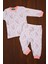 Çiçek Desenli Kız Bebek Pijama Eşofman Takımı Pembe 4
