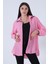 Pembe Yaka Manşet Ön Pat Nakış Detaylı Tunik 3972952.10 1