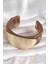 Kahverengi Mermer Desen Akrilik Plastik Gold Oval Plaka Model Vintage Kadın Bilezik 2