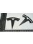 Tesla Logo Model 3 x Y 3m Parlak Siyah Rozet Amblem Seti 3