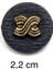 Trençkot Ceket Düğmesi / Kabartma Gold Detaylı / Siyah 2,2 cm / KOD:2620 4