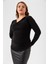 Büyük Beden Degaje Yaka Bluz 5
