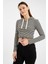 Kadın Kapüşonlu Crop Sweatshirt 1