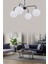 Mai beyaz opal camlı krom-siyah 4'lü modern avize modeli salon yatak odası oturma odası avizesi 1