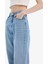 Straight Wide Yüksek Bel Uzun Jean Yıkamalı Pantolon E3190AX25SP 4