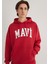 Mavi Logo Baskılı Kapüşonlu Kırmızı Sweatshirt 067149-86417 2