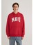 Mavi Logo Baskılı Kapüşonlu Kırmızı Sweatshirt 067149-86417 4