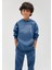 Logo Baskılı Kapüşonlu Mavi Sweatshirt 6S10052-70871 1