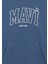 Logo Baskılı Kapüşonlu Mavi Sweatshirt 6S10052-70871 5