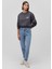 Logo Baskılı Antrasit Crop Sweatshirt 1611601-70763 2