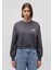 Logo Baskılı Antrasit Crop Sweatshirt 1611601-70763 3
