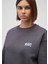 Logo Baskılı Antrasit Crop Sweatshirt 1611601-70763 5