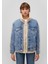 Rubina 90lar Açık Mavi Suni Kürklü Jean Ceket 1110278-88589 3