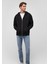 Kapüşonlu Fermuarlı Siyah Basic Sweatshirt 0S10277-900 1