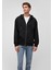 Kapüşonlu Fermuarlı Siyah Basic Sweatshirt 0S10277-900 2