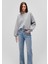 Bisiklet Yaka Gri Basic Sweatshirt 1610198-70093 1