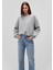 Bisiklet Yaka Gri Basic Sweatshirt 1610198-70093 2