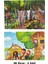 2 Adet 30 Parça Karton Yapboz Puzzle 4-5 Yaş - Orman ve Köpek Kulübesi - 27 x 19 cm -1 1