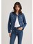 Kadın Daisy 90 s Zımparalı Mavi Jean Ceket 1113632061 1