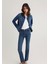 Kadın Daisy 90 s Zımparalı Mavi Jean Ceket 1113632061 2