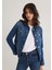 Kadın Daisy 90 s Zımparalı Mavi Jean Ceket 1113632061 3