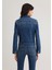 Kadın Daisy 90 s Zımparalı Mavi Jean Ceket 1113632061 5