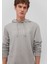 Mavi Logo Baskılı Kapüşonlu Gri Sweatshirt 065606-28387 3