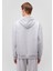Logo Baskılı Kapüşonlu Gri Sweatshirt 067149-85438 4