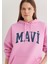 Mavi Logo Baskılı Kapüşonlu Pembe Sweatshirt 1600361-71038 1