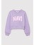 Mavi Logo Baskılı Crop Mor Sweatshirt 7S10097-86954 1