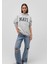 Logo Baskılı Kapüşonlu Gri Sweatshirt 1600361-34322 1