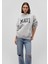 Logo Baskılı Kapüşonlu Gri Sweatshirt 1600361-34322 2