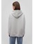 Logo Baskılı Kapüşonlu Gri Sweatshirt 1600361-34322 4