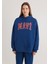 Mavi Logo Baskılı Kapüşonlu Lacivert Sweatshirt 1600361-82625 4