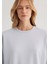 Lux Touch TENCEL TM Bisiklet Yaka Mavi Modal Sweatshirt 168837-89201 5