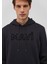 Mavi Logo Baskılı Kapüşonlu Siyah Sweatshirt 0610941-900 5