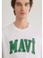 Mavi Logo Baskılı Beyaz Tişört 0611711-620 5