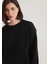 Kadın Bisiklet Yaka Siyah Basic Sweatshirt 1610198-900 1