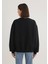 Kadın Bisiklet Yaka Siyah Basic Sweatshirt 1610198-900 4