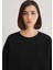 Kadın Bisiklet Yaka Siyah Basic Sweatshirt 1610198-900 5